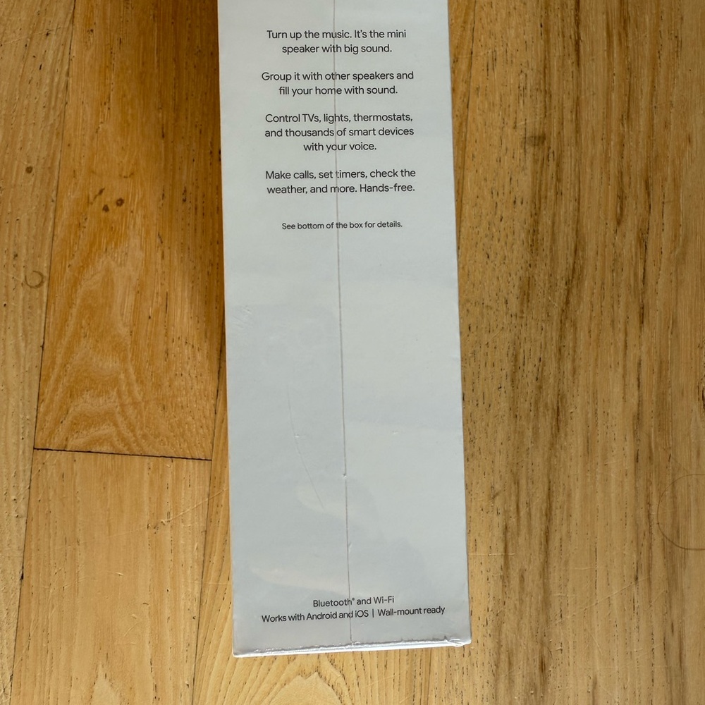 Google Smart Speaker with Voice Control in Chalk, New in box and sealed - Picture 3 of 6